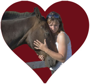 Horse and owner in heart